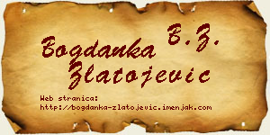 Bogdanka Zlatojević vizit kartica